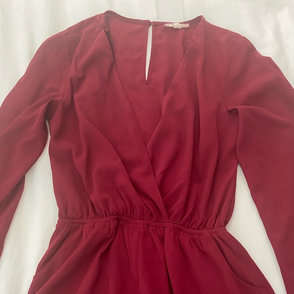 Burgundy Romper - Picture 2 of 5